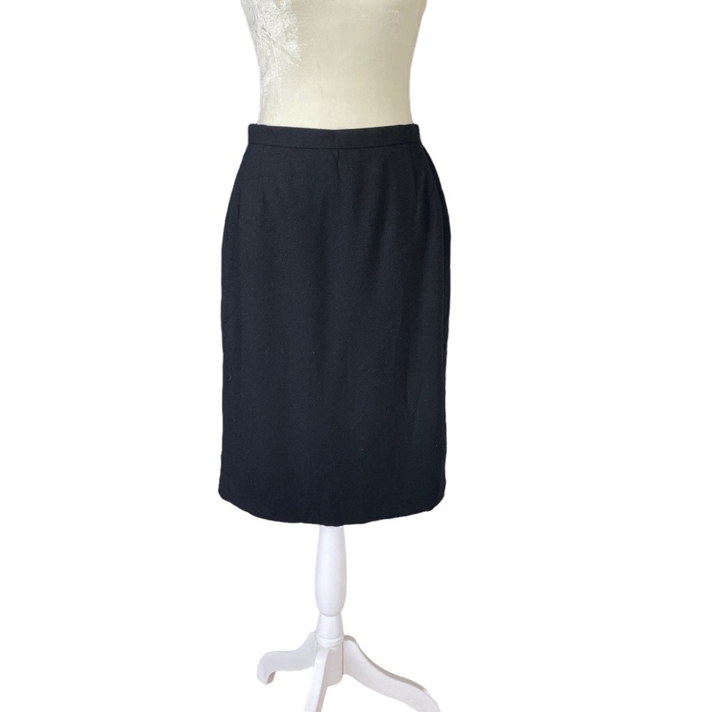 Liz Claiborne Collection 100% wool black pencil skirt fully lined women’s size 8